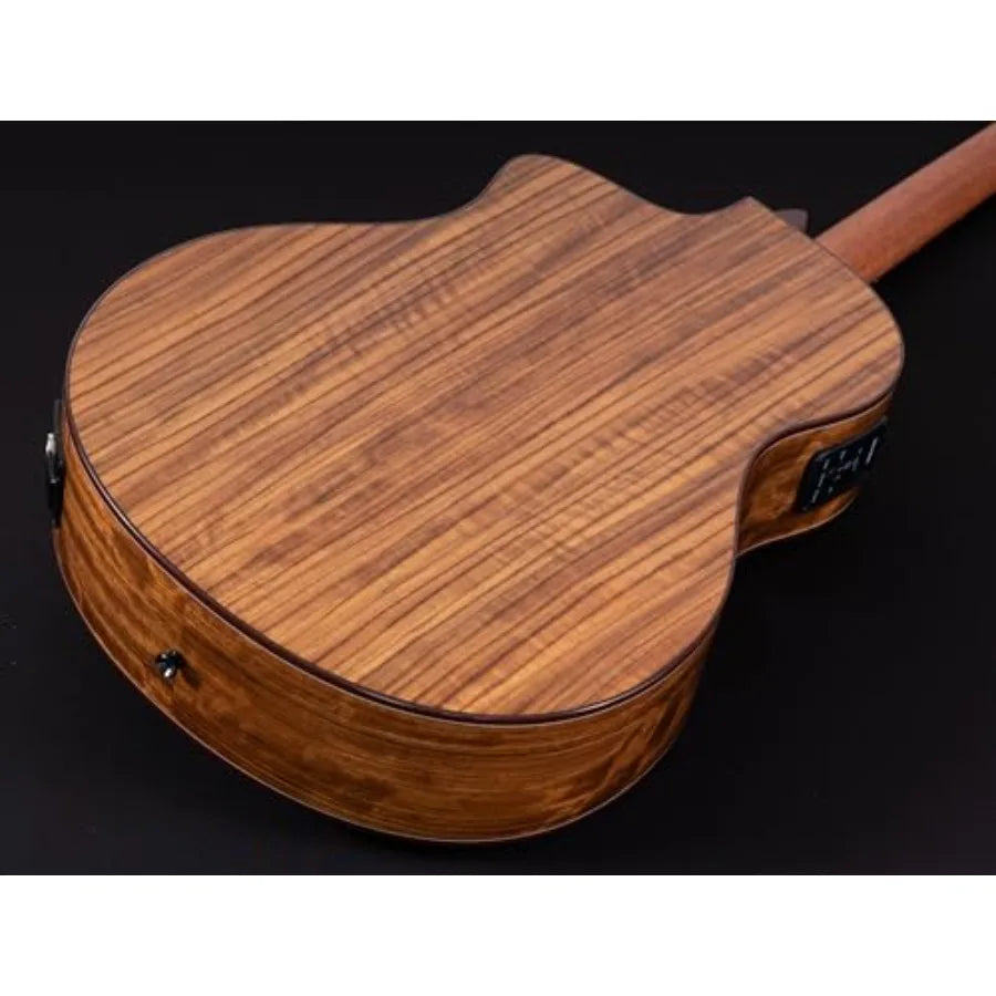 Studio Cutaway Acoustic Electric Guitar for Music Practice and Performance Maple Top with Natural Finish Lightweight Design for