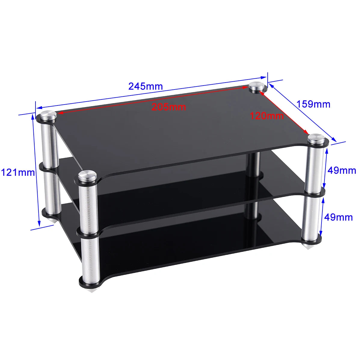 ERISU AUDIO Acrylic Aluminium Alloy HIFI Rack for Amplifier Decoder