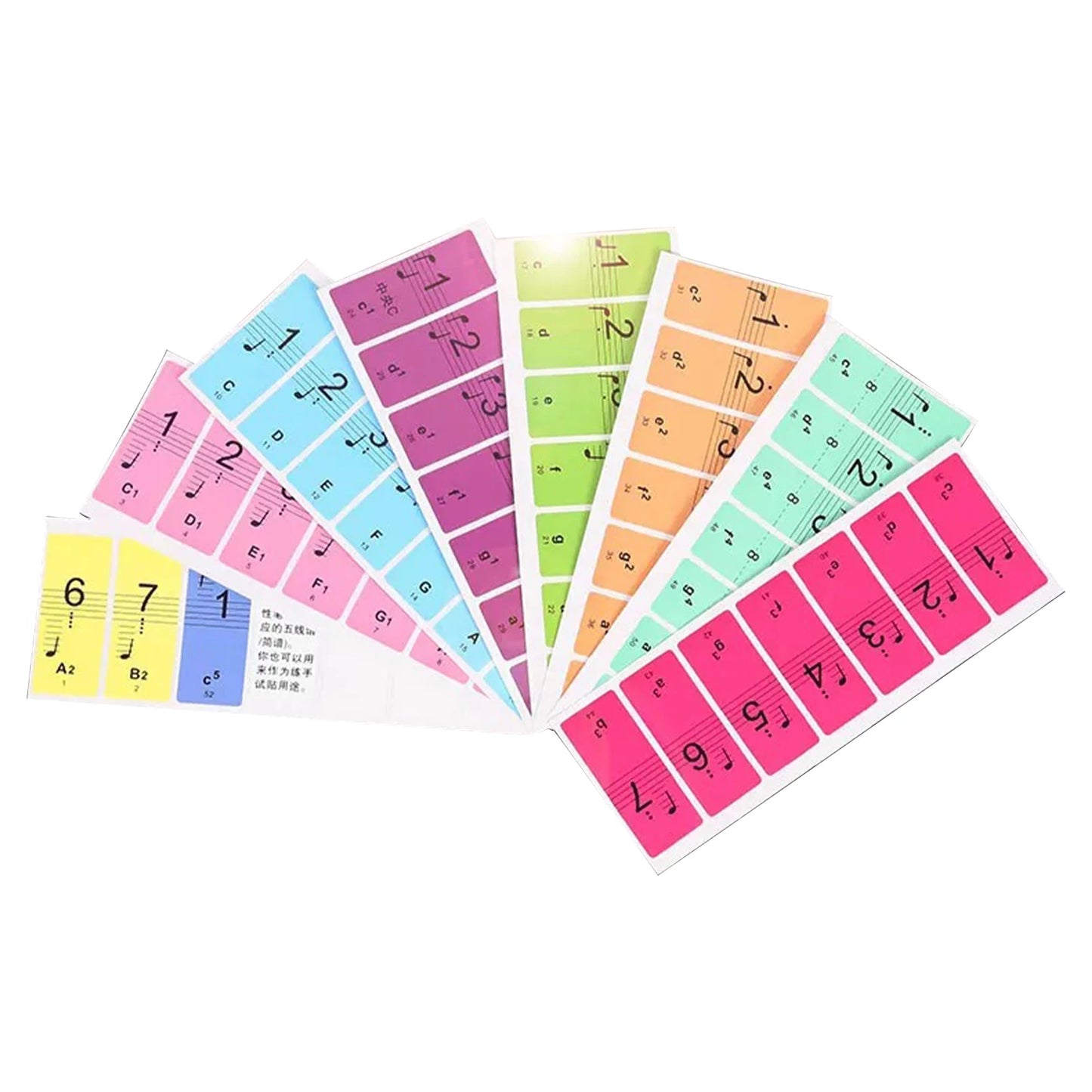 88 Key Electronic Keyboard Learning Note Sticker Labels For Beginners