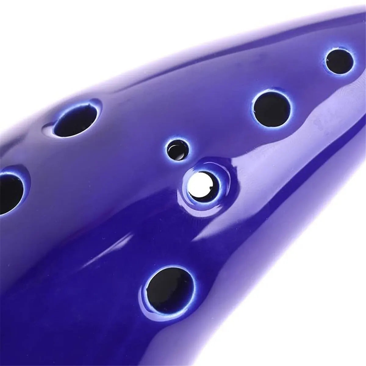 Miwayer Ocarina,12 Tones Alto C Ceramic Ocarina Musical Instrument with Song Book Neck String Neck Cord Carry Bag, Blue